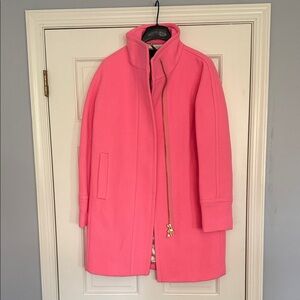 J. Crew Vibrant Pink Stadium Cloth Cocoon Coat - NWT